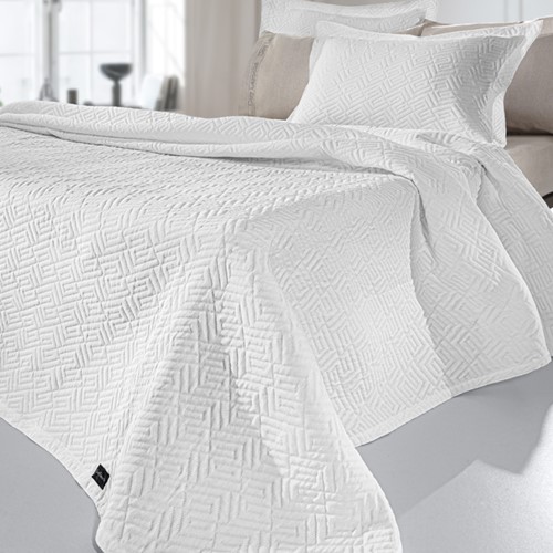Κουβερτόριο Υπέρδιπλο Guy Laroche Pattern White 245X260
