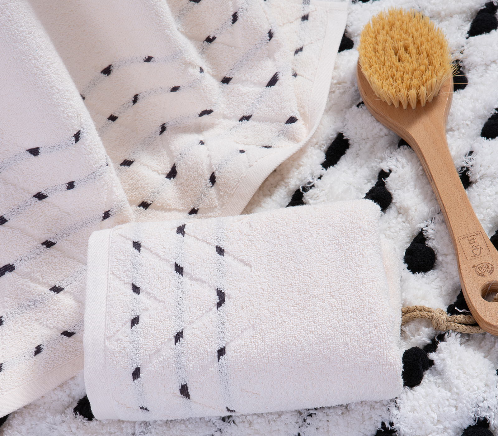 Πετσέτα Προσώπου Nef-Nef Homeware Cheville 50X90 Ecru