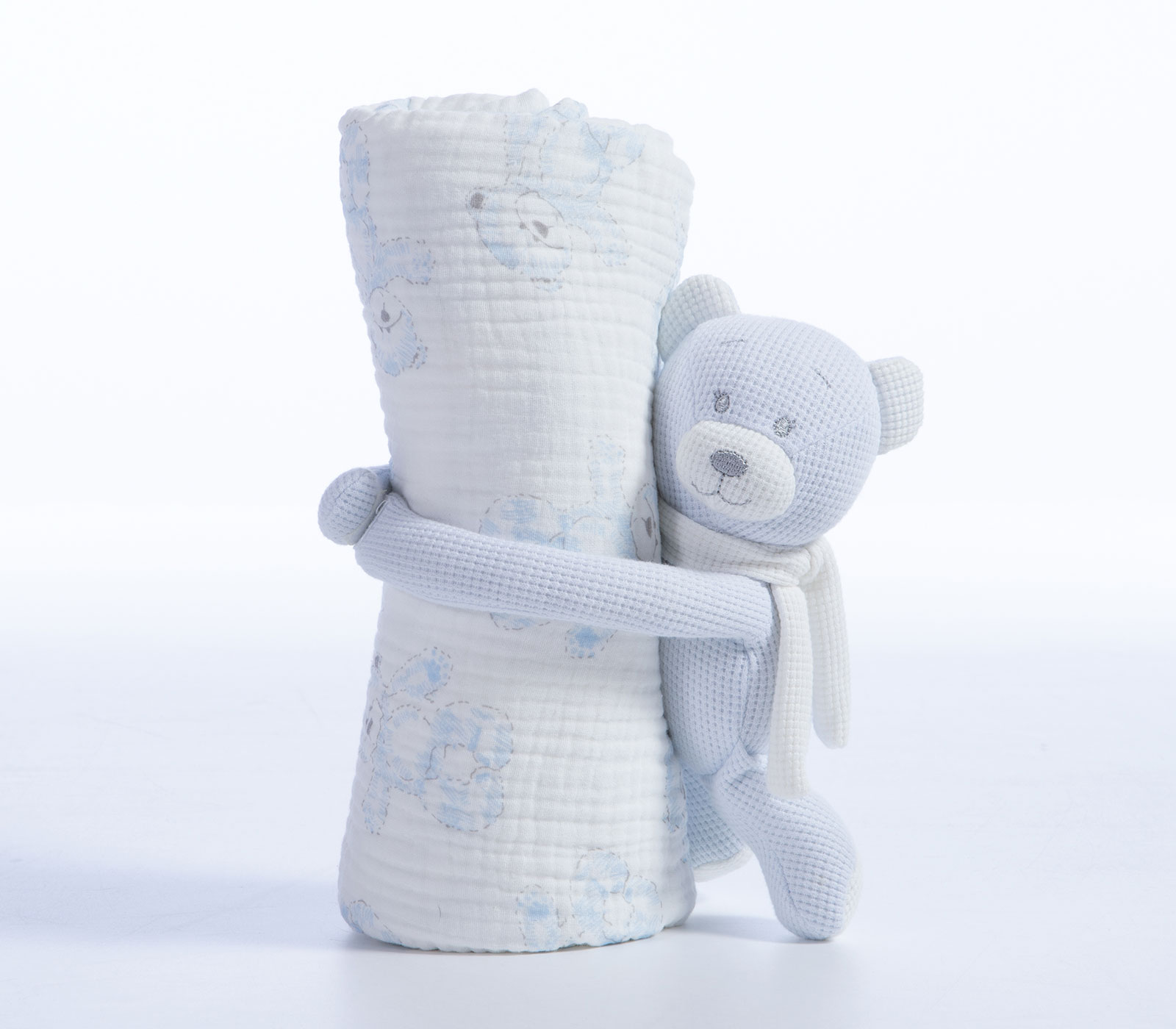 Κουβερτάκι Με Αρκουδάκι Nef-Nef Homeware Teddy 75X100 L.Blue