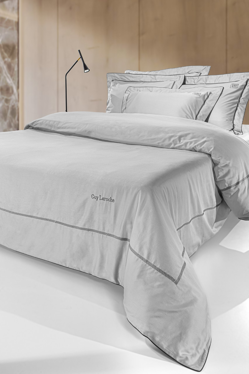 Παπλωματοθήκη Υπέρδιπλη Guy Laroche (Σετ) Elite Silver/Anthracite 250X240