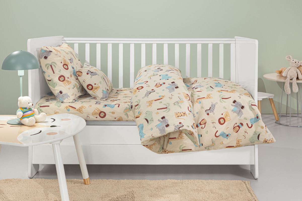 Βρεφικά Σεντόνια Guy Laroche Jungle Natural 115X170