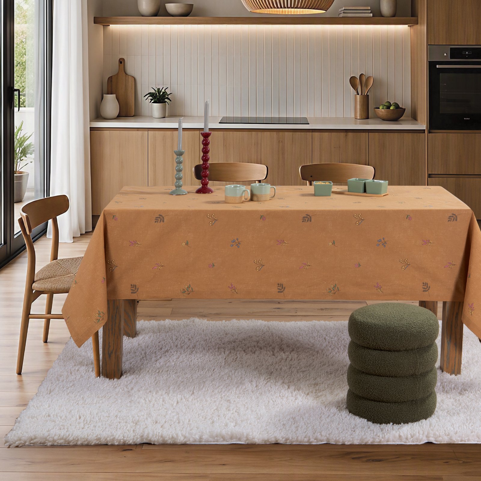 Τραπεζομάντηλο Αλέκιαστο  Nef-Nef Homeware Elaris 140x240 Μustard