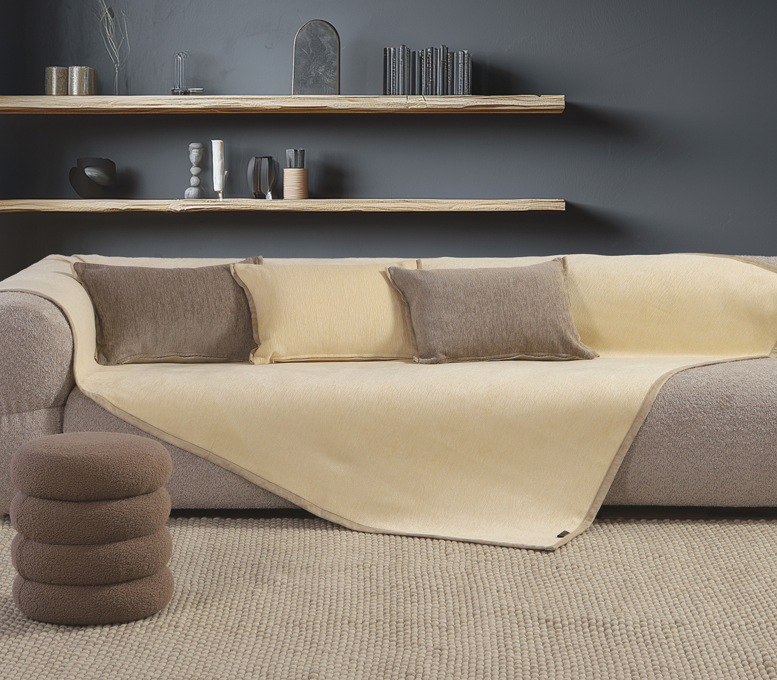 Ριχτάρι Τετραθεσίου Nef-Nef Homeware New Tanger 180x350 Ecru