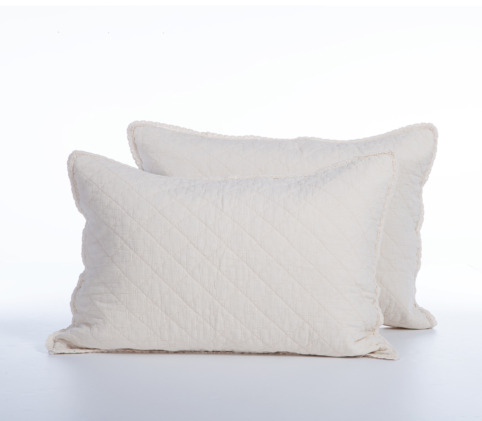 Ζεύγος Μαξιλαροθήκες Nef-Nef Homeware Brunno 52x72 Ecru 