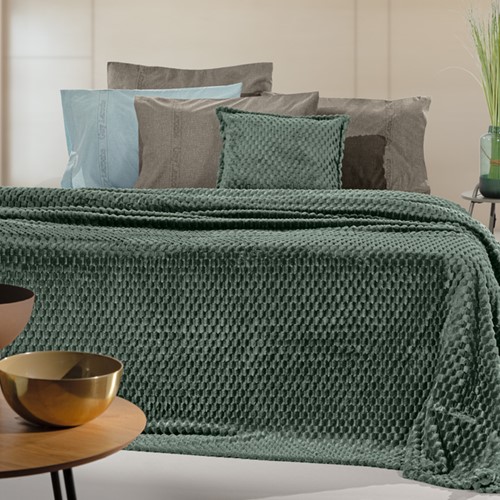 Κουβέρτα Υπέρδιπλη Guy Laroche Smoothie 220x240 Pesto