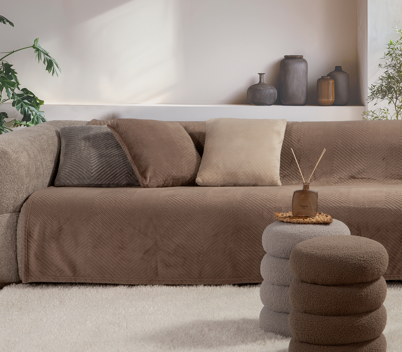 Ριχτάρι Διθεσίου Nef-Nef Homeware Dakari 180x250 Brown 