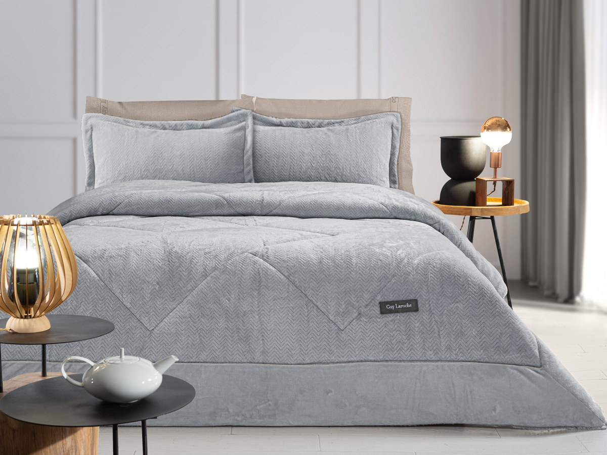 Κουβεροπάπλωμα King Size Guy Laroche Moore Silver 260X240