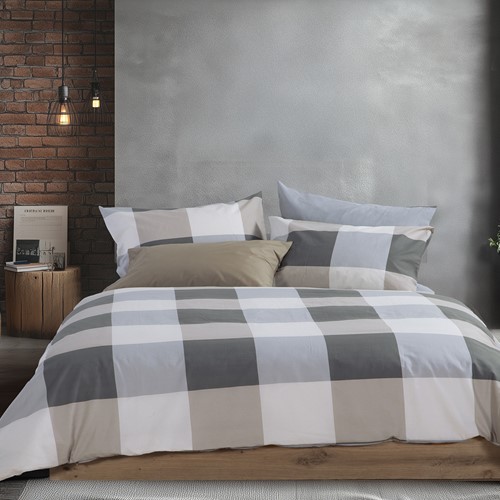 Μαξιλαροθήκη Nef-Nef Homeware Casual Check 52x72 Grey