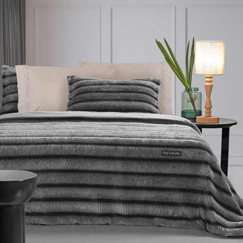 Κουβέρτα Υπέρδιπλη Guy Laroche Gazelle Black 220x240