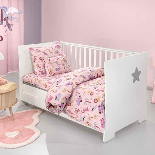 Βρεφικά Σεντόνια Guy Laroche (Σετ) Jungle Pink 115Χ170