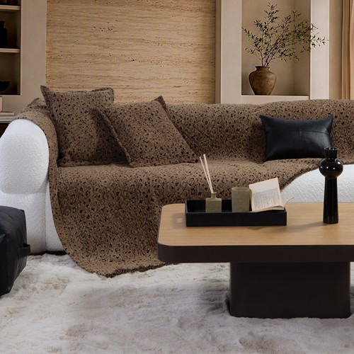 Ριχτάρι Τριθέσιου Καναπέ Nef-Nef Homeware Leopard 170x300 Brown