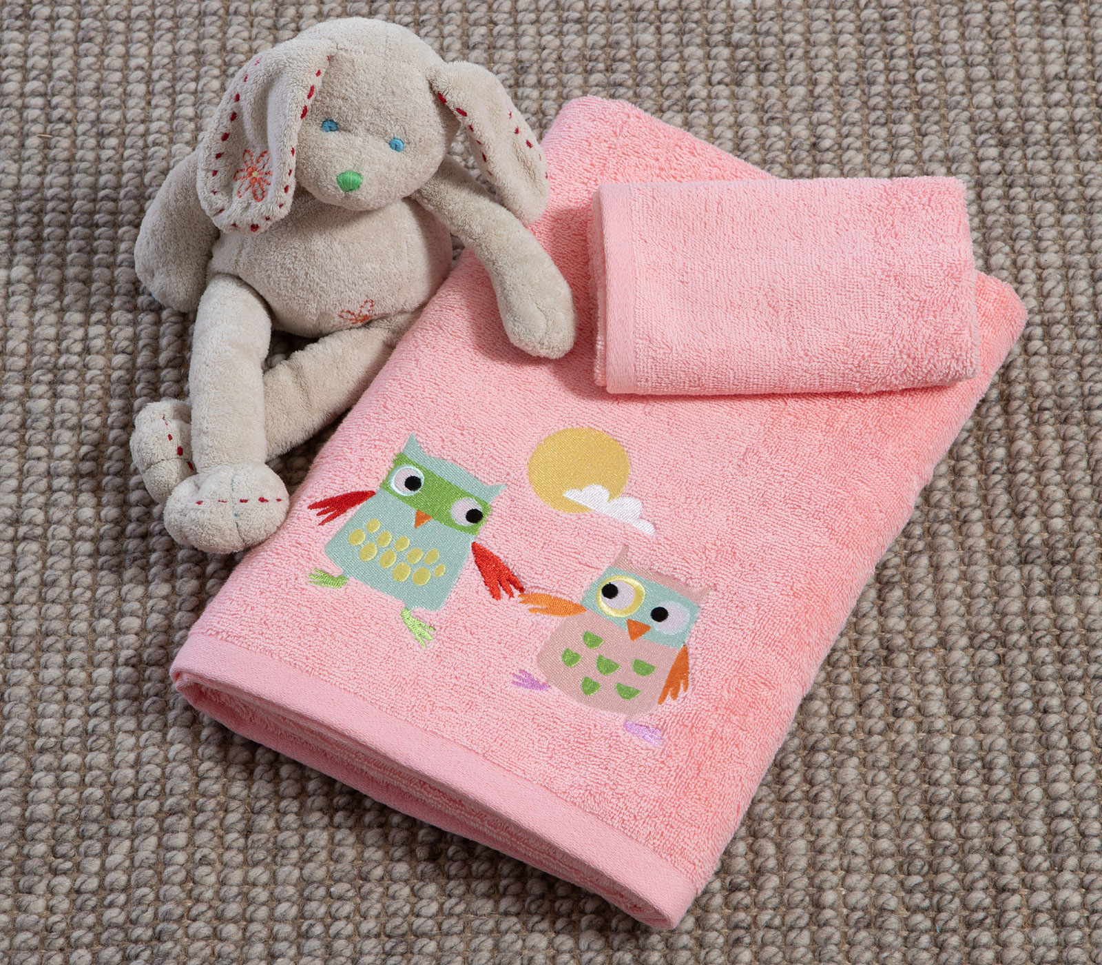 Παιδικές Πετσέτες Nef-Nef Homeware (2ΤΜΧ) Birds Mania Blossom Peach 