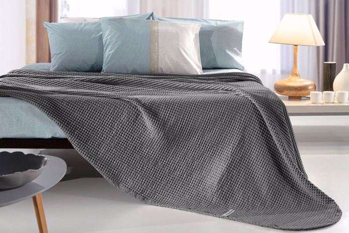 Κουβέρτα Πικέ King-size Guy Laroche Eternity Anthracite 260X240