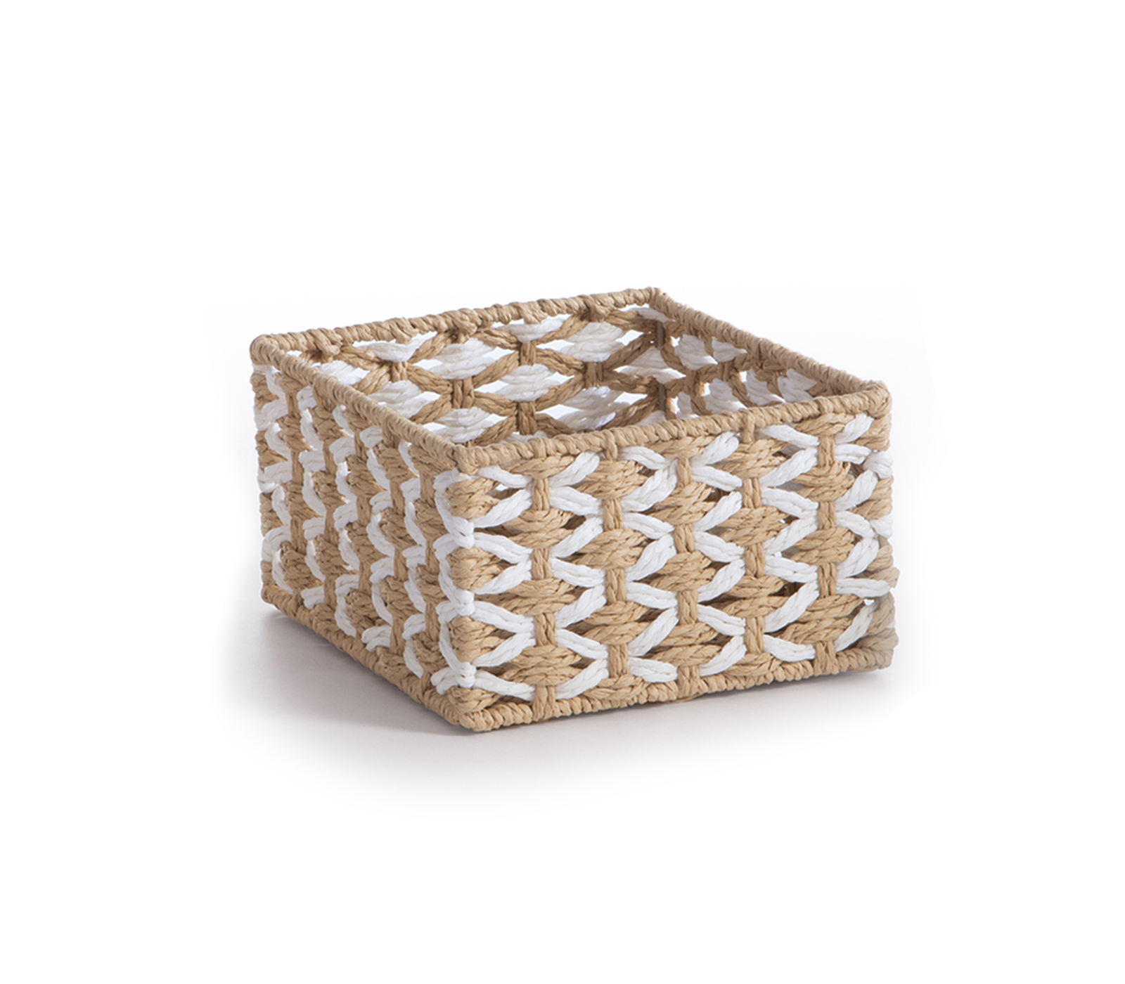 Καλάθι Από Πλεγμένο Χαρτί Nef-Nef Homeware Vinci 20X20X11 Natural