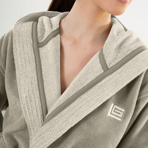 Μπουρνουζι Guy Laroche Monogram Khaki Large