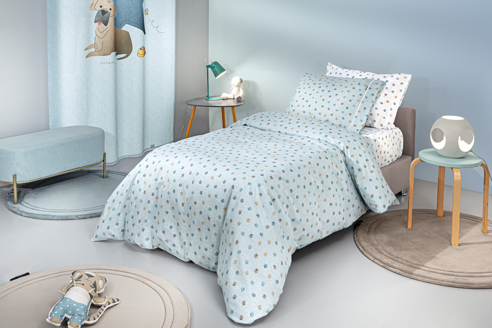 Παιδικά Σεντόνια  Guy Laroche (Σετ) Paw Ciel  165X200+35