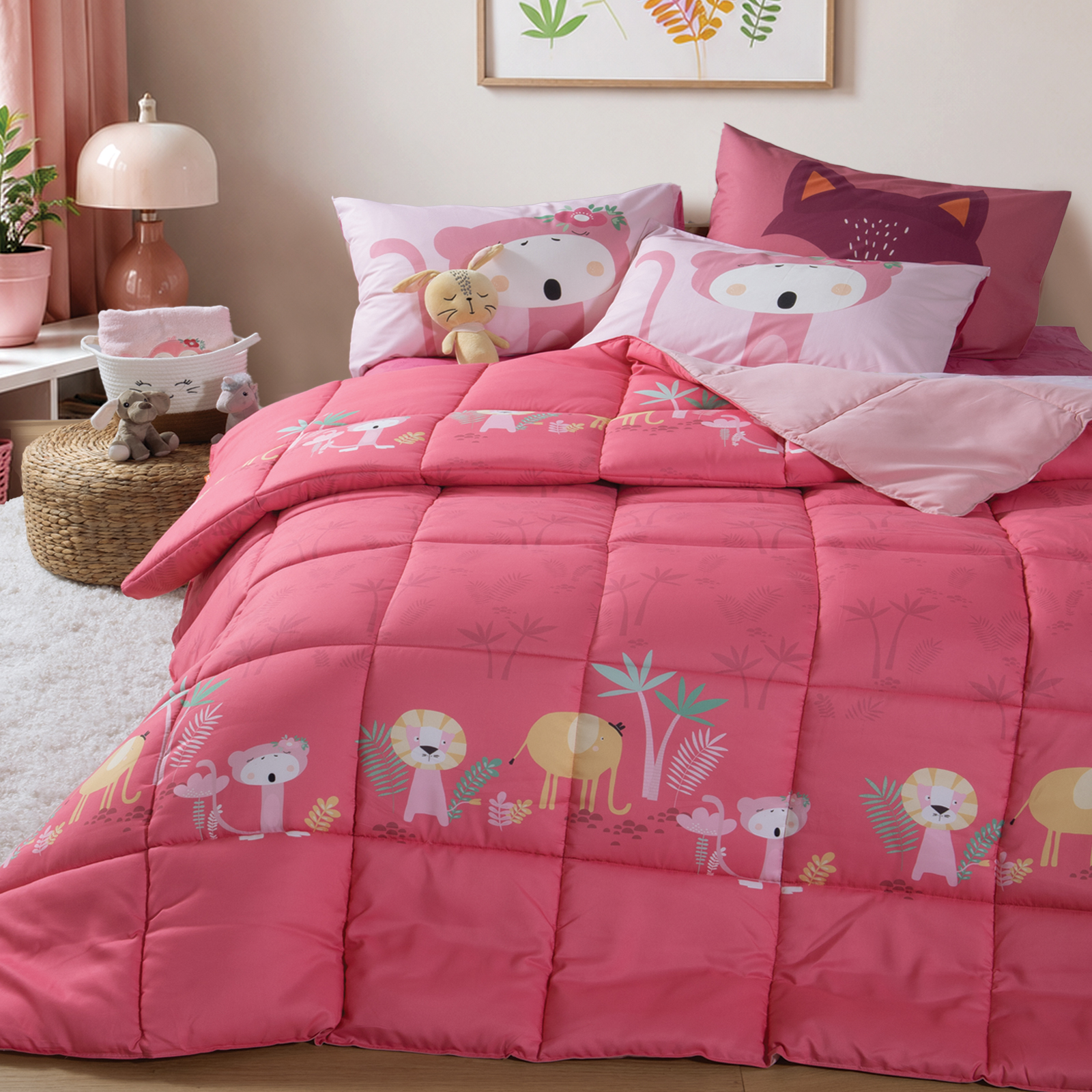 Παιδικό Πάπλωμα Nef-Nef Homeware Μονό Wild & Sweet 160x220 Coral