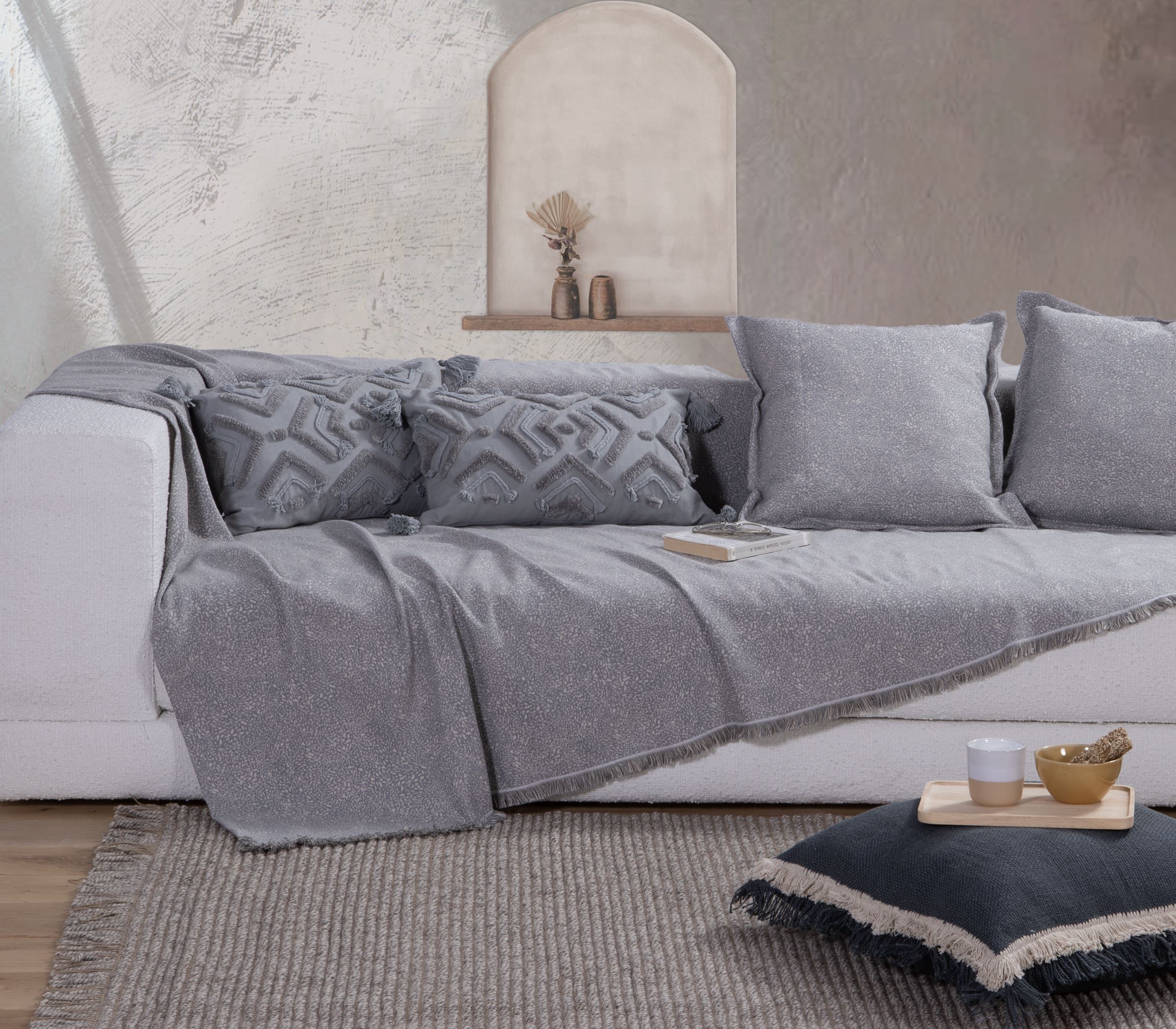 Ριχτάρι Τετραθεσίου Nef-Nef Homeware Aronia 170X350 Grey 