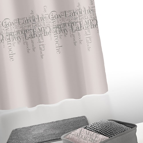 Κουρτίνα Μπάνιου + Πατάκι (Σετ) Guy Laroche Abbey Anthracite