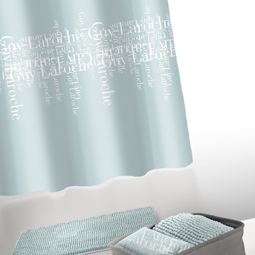 Κουρτίνα Μπάνιου + Πατάκι Guy Laroche (Σετ) Abbey Aqua