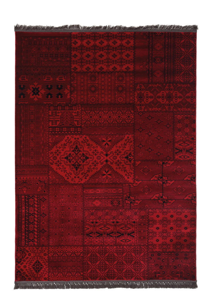Κλασικό Χαλί Royal Carpet Afgan 7675A D.Red -  100x160 cm 