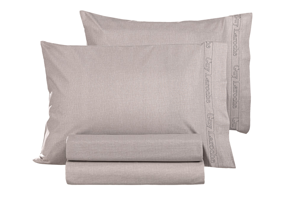Σεντόνι Διπλό Μεμονωμένο Guy Laroche Color Plus Melanze 140X200+32 Με Λάστιχο