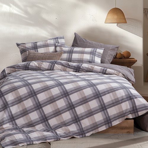 Φανελένια Σεντόνια Nef-Nef Homeware Μονά (Σετ) Charlie 160X260 Grey