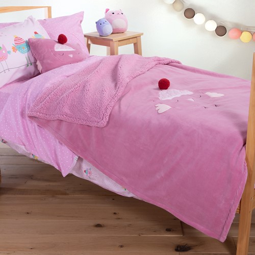 Παιδικό Διακοσμητικό Ριχτάρι Nef-Nef Homeware Tweet so sweet-lovely 130X180 Rose