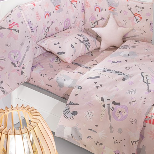 Βρεφικό Σετ Saint Clair Jazz Lilac (Παπλωματοθήκη-Μαξιλαροθήκη-Πάντα)