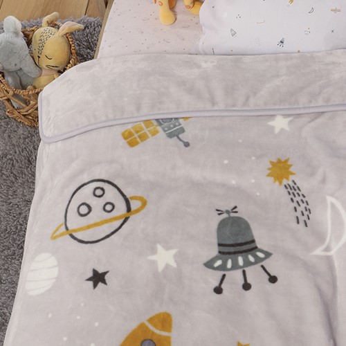 Βρεφική Κουβέρτα Αγκαλιάς Nef-Nef Homeware My universe 75x100 Grey