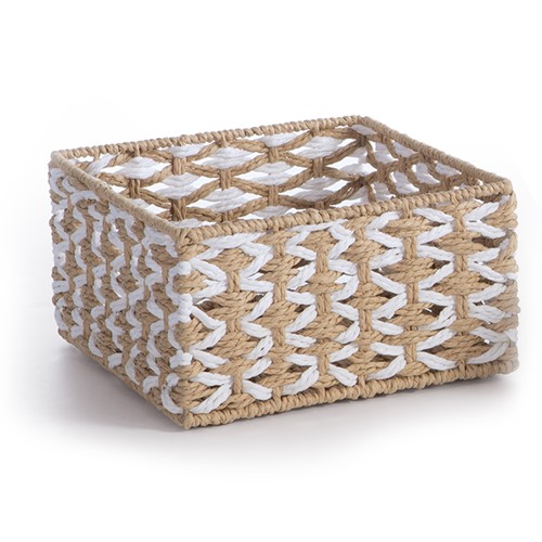 Καλάθι Από Πλεγμένο Χαρτί Nef-Nef Homeware Vinci 23X23X12 Natural