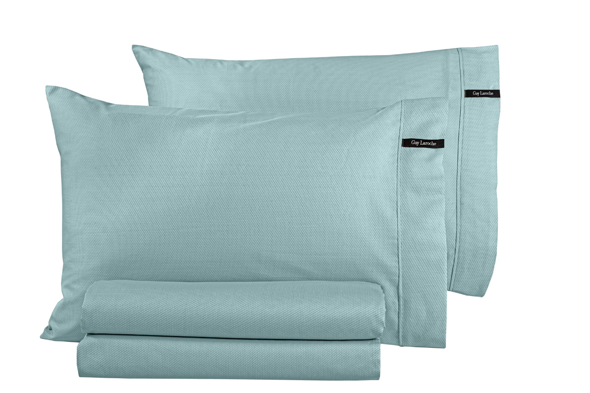 Σεντόνι King Size Μεμονωμένο Guy Laroche Minimal Ocean 180X200+35 Mε Λάστιχο