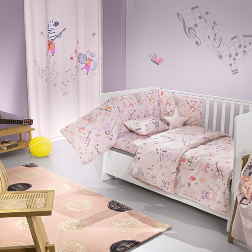 Βρεφικό Σετ Saint Clair Jazz Lilac (Παπλωματοθήκη-Μαξιλαροθήκη-Πάντα)