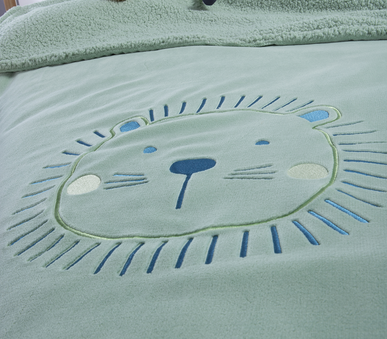 Παιδικό Διακοσμητικό Ριχτάρι-Κουβέρτα Nef-Nef Homeware Jungle Combo 130X180 Smoke Green