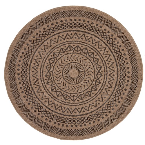Στρογγυλό Χαλί Καλοκαιρινό (Φ160) Royal Carpet Avanos 8894 Black