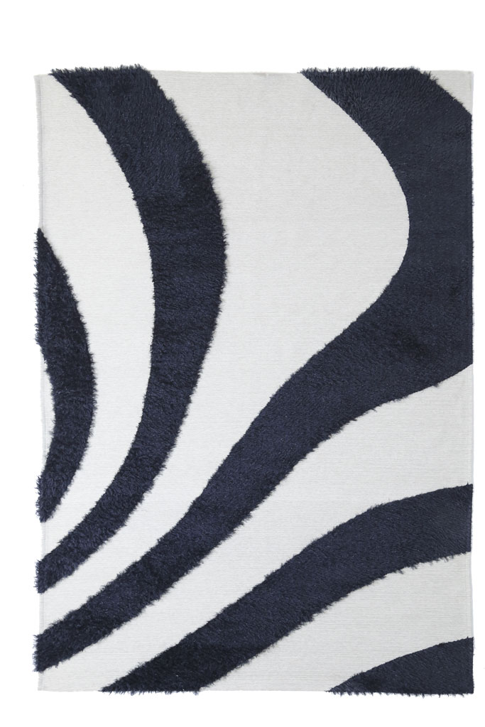 Χαλί Toscana Shaggy BRANCO BLACK WHITE Royal Carpet - 160 x 230 cm