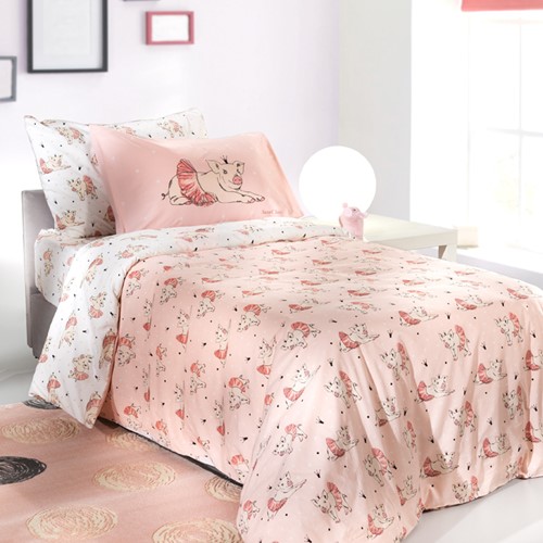 Παιδικά Σεντόνια Μονά (Σετ) Saint Clair 160Χ250 Piggy