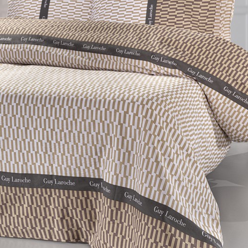 Παπλωματοθήκη Υπέρδιπλη Guy Laroche (Σετ) Status Beige 225X245