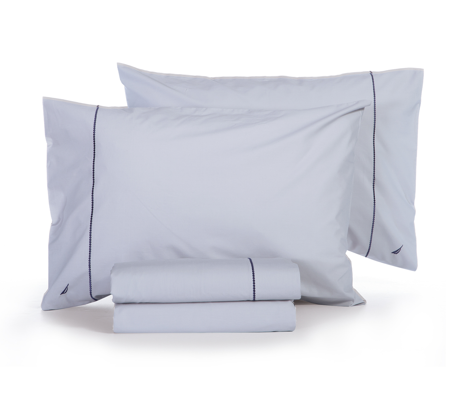 Σεντόνια King Size Nef-Nef Homeware  (Σετ)  Nautica - Nau Wave Solid 280Χ270 Silver