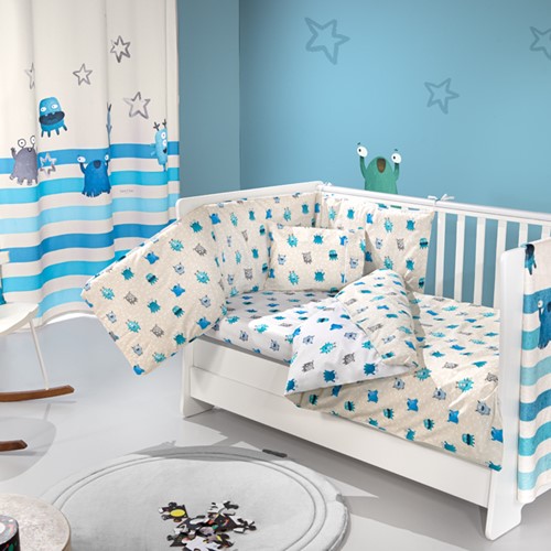 Βρεφικά Σεντόνια Saint Clair (Σετ) Monsters Blue 115X175