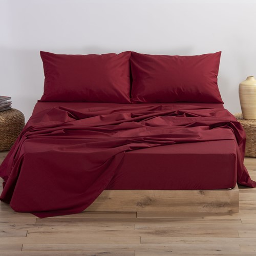 Σεντόνι Υπέρδιπλο Με λάστιχο Nef-Nef Homeware Basic 160X200+30 Bordo