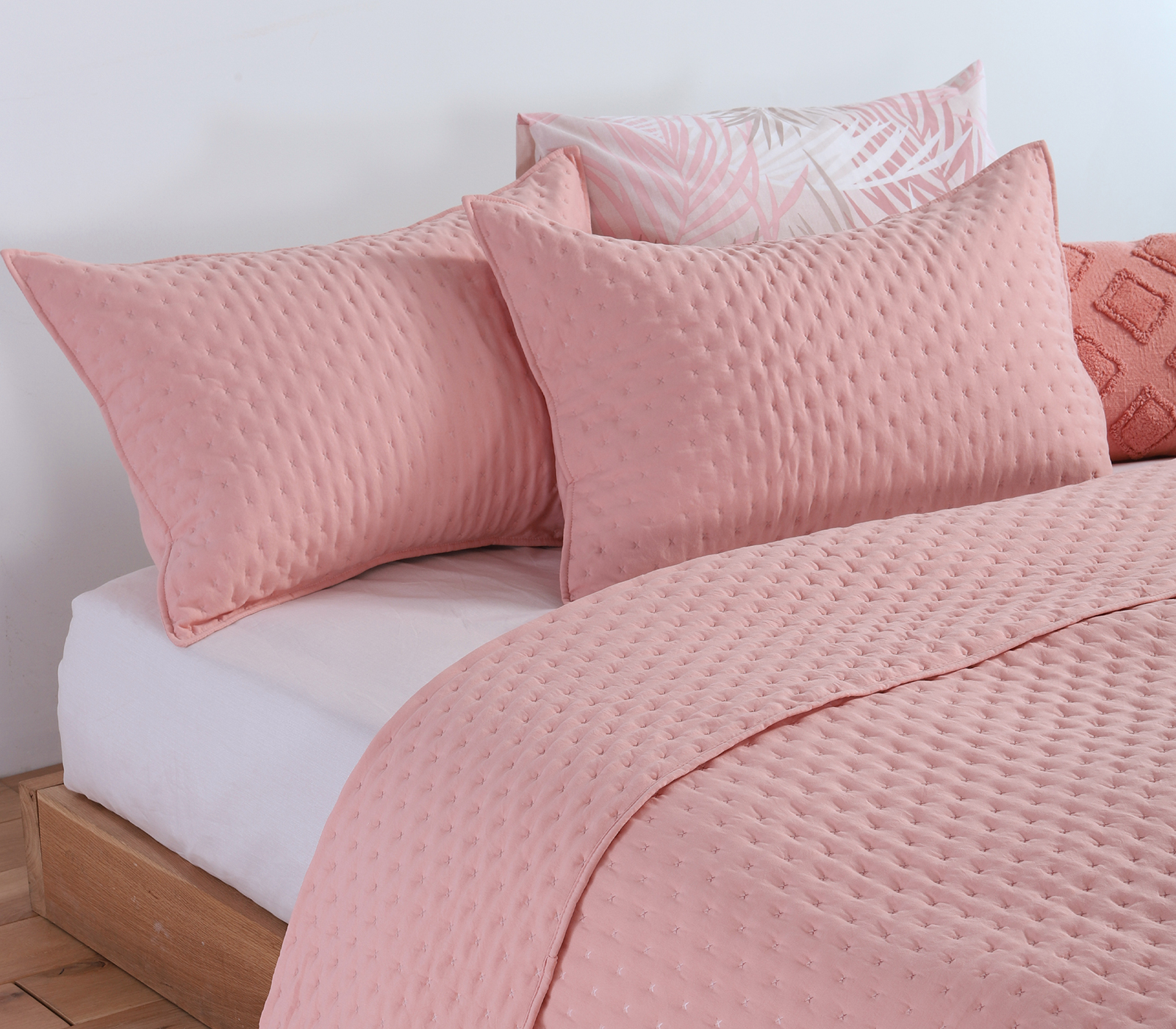 Ζεύγος Μαξιλαροθήκες Nef-Nef Homeware Valia 52x72 Peach