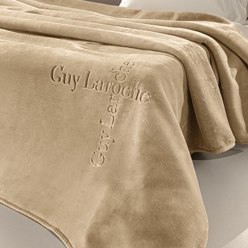 Κουβέρτα Υπέρδιπλη Guy Laroche Logo Almond 220x240