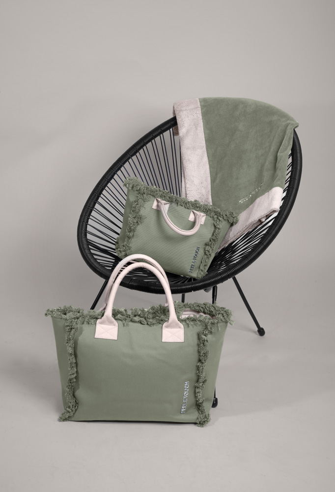 Tσάντα Θαλάσσης Xειρός Feel and Touch Caribbean Khaki/Ammos