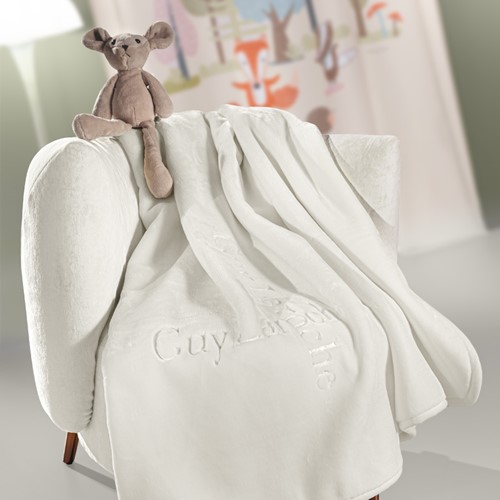 Κουβέρτα Κούνιας Guy Laroche Logo Ivory 110x140