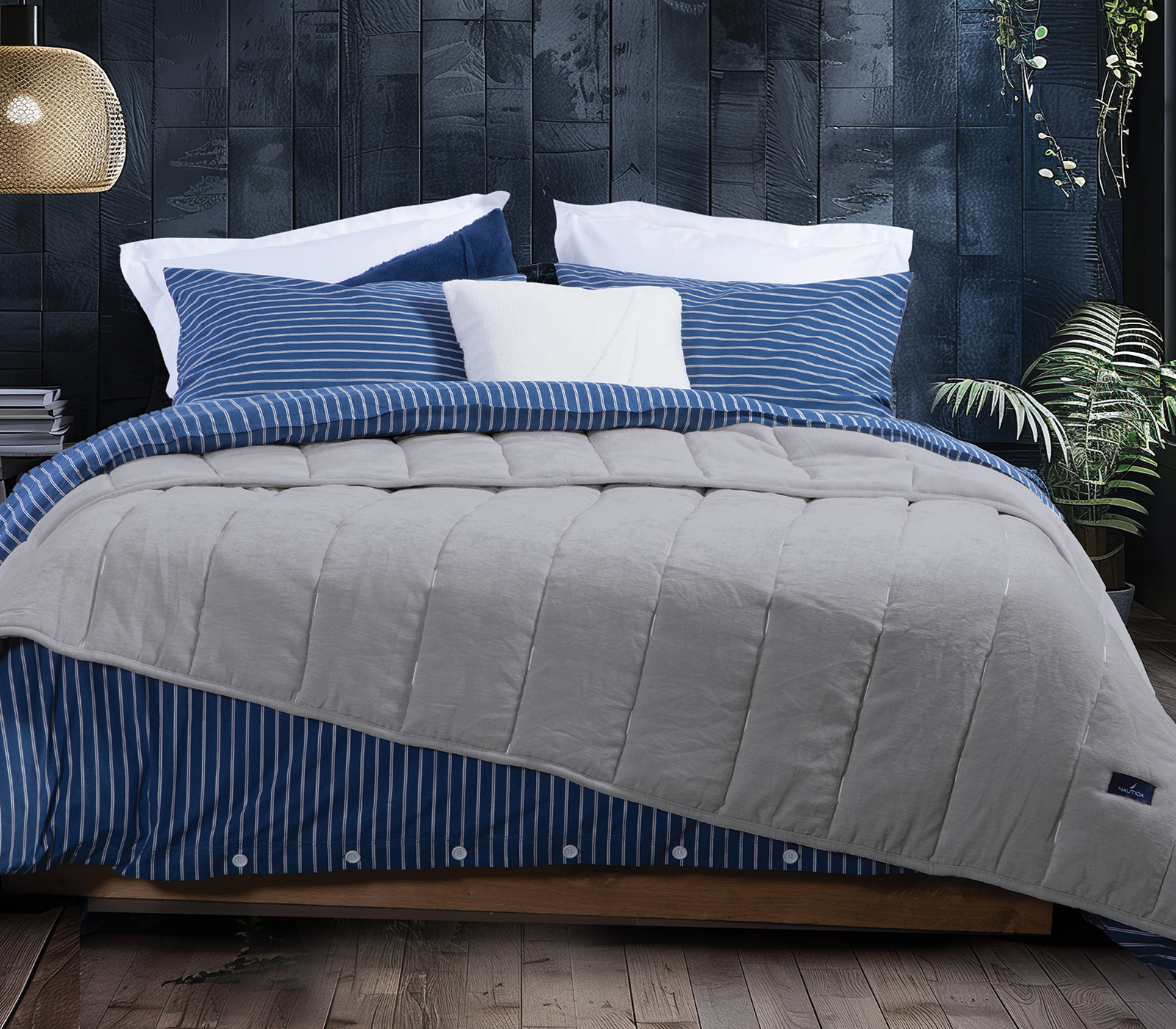 Κουβερτοπάπλωμα Υπέρδιπλο Nef-Nef Homeware Nau Coast 240X220 Grey