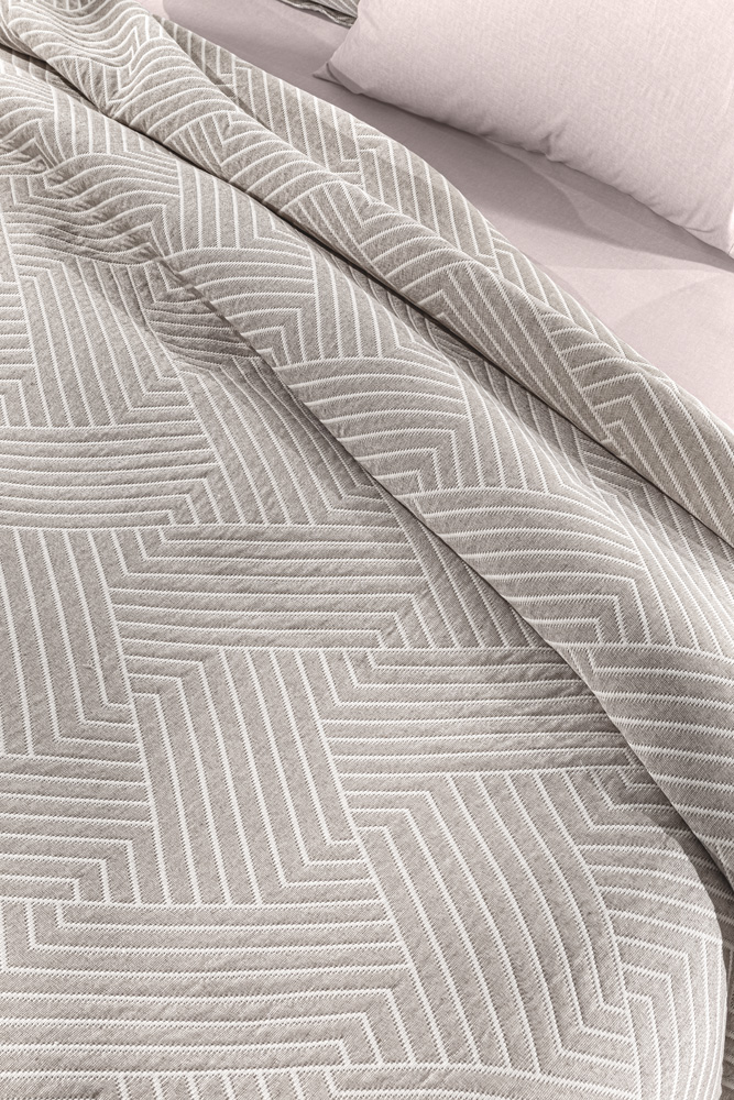 Κουβέρτα Μονή Guy Laroche Lupo 180X260 Beige/ White