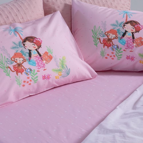 Παιδικά Σεντόνια Nef-Nef Homeware (3ΤΜΧ) Welcome To India 170x260 Lilac