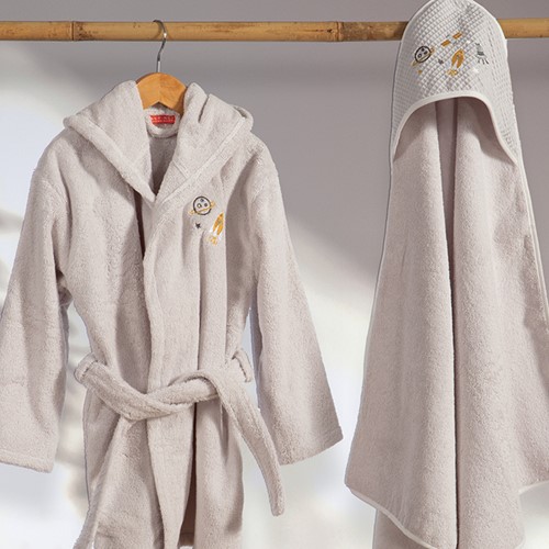 Βρεφικό Μπουρνούζι Nef-Nef Homeware My Universe Grey 02