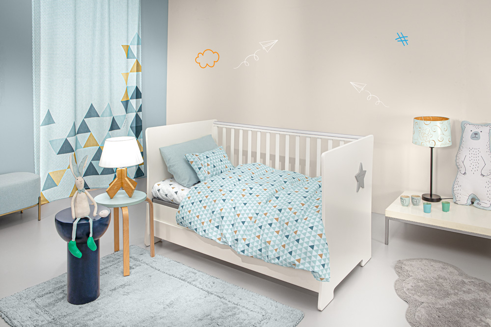 Βρεφικά  Σεντόνια Guy Laroche (Σετ) Two2Twenty Aqua 115x170